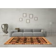 thumbnail image 3 of Ahgly Company Indoor Rectangle Abstract Orange Modern Area Rugs, 4' x 6', 3 of 4
