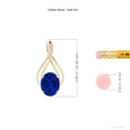 thumbnail image 3 of ANGARA Lab Grown 3.3 Ct Blue Sapphire Infinity Twist Pendant with Diamonds for Women in 14K Yellow Gold (Size-10x8mm) | Anniversary, Jewelry Gift for Women | Lab-Grown Blue Sapphire Necklace, 3 of 8
