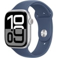 thumbnail image 1 of Pre-Owned Apple Watch Series 10 GPS 42mm Silver Aluminum Case with Denim Sport Band - S/M, 1 of 1
