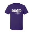 thumbnail image 2 of Wild Bobby Rooted in Christ Inspirational/Christian Men Graphic Tee, Purple, 4X-Large, 2 of 5