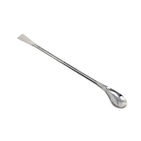 Stainless Steel Double Ended Square & Lab Spoon Sampler Lab Spatula 7″ Length (Right Angled)