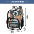 thumbnail image 4 of Ttyddzy Clear Backpack Heavy Duty PVC Transparent Backpack for College Workplace, Cartoon Space Astronaut, 4 of 8