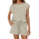 thumbnail image 2 of Conjuntos de 2 Piezas para Mujer Casual Verano Caqui XL, 2 of 8