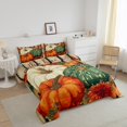 thumbnail image 3 of YST Ensemble de Literie Adulte Citrouille d'Automne, Ensemble de Couette Récolte d'Automne Taille Complète Literie Rustique de Ferme pour Enfants Adolescents Femmes, Courtepointe Porte de Grange Campagnarde Décoration de Chambre de l\'Action de Grâce, 3 of 6