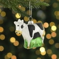 thumbnail image 2 of Northlight 3" White and Black Cow Glass Christmas Ornament, 2 of 6