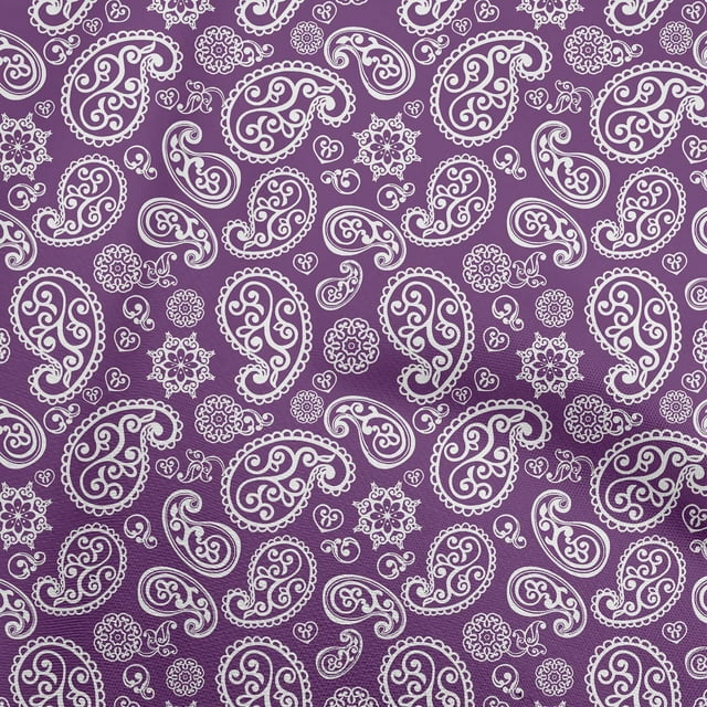 oneOone Rayon Purple Fabric Block Craft Projects Decor Fabric Printed By The Yard 56 Inch Wide
