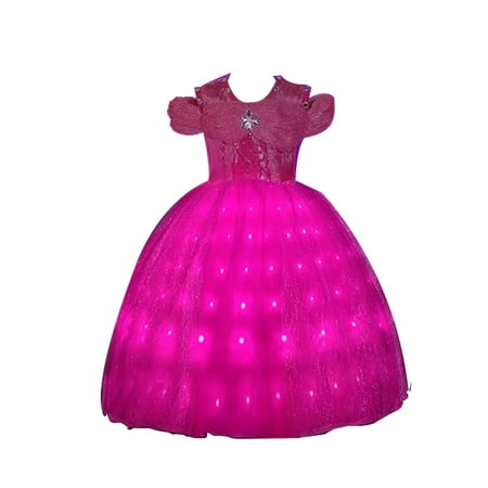 

Generic Purple Christmas Kids Party Dresses Light Up Dresses for Girls Halloween Girls Toddler Kids Teens for Girls Toddler（5-6 Years Red）