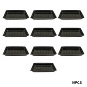 10 Packs Seed Starter Trays with Humidity Dome and Base Plant Growing Germination kit Clone Tray for Soil Blocks, Rockwool Cubes, Wheatgrass, Hydroponic (L)