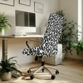 thumbnail image 3 of Xixirimido Leopard Black Print Office Chair Covers, Stretch Computer Chair Cover, Universal Boss Chair Covers Rotating Chair High Back Chair Slipcover for Home Office, Large, 3 of 6