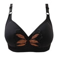 thumbnail image 5 of Gymayou Wire-Free Full Coverage Bra for Middle-Aged Elderly Women Adjustable Shoulder Straps Gentle Support Anti-Sagging Comfort Everyday Underwear Black S, 5 of 8