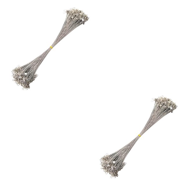 Soidarity 20 piezas hilo de pescar antimordedura alambre de acero con núcleo giratorio alambre de conexión de pesca 15cm plata 15cm 2piezas