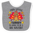 thumbnail image 3 of Inktastic This Little Turkey is Going to Be a Big Sister Girls Baby Bib, 3 of 4