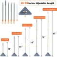 thumbnail image 6 of Hvxrjkn Wall Cleaner Mop with Long Handle from 25 to 85 inch, 6 Replacement Pads,Microfiber 360 ° Rotating Triangle Adjustable Dry Wall Cleaning, 6 of 13