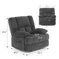 thumbnail image 6 of MAYEERTY Gray Oversized Rocking Recliner Chair for Adults, Velvet, Perfect for Living Room, 6 of 7