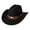 Black, variant on Western Cowboy Hat for Men Wide Brim Cowgirl Hat for Women Unisex Classic Cowboy Hats