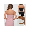 thumbnail image 3 of Suagox Women Crop Tube Tops Solid Color Summer Bandeau Vest Backless Shirts for Streetwear Aesthetic Grunge Clothes, 3 of 10