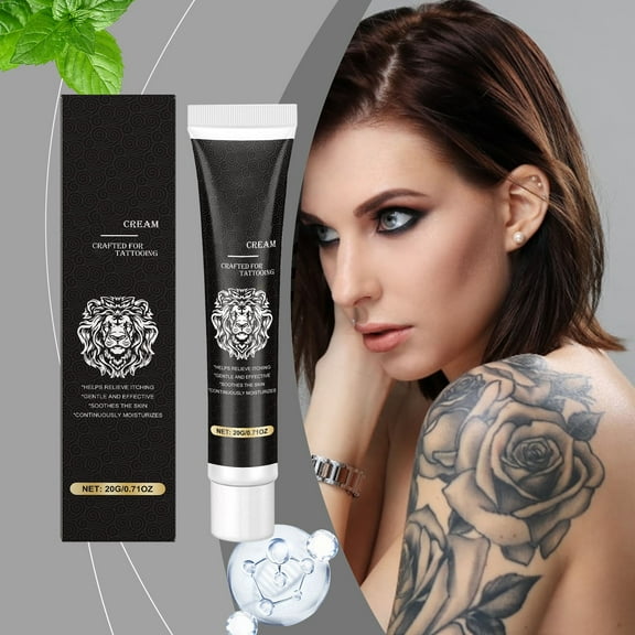 Tattoo Soothing Cream, 20g - Fast-Acting Relief for Tattoos & Beauty Treatments, Moisturizing Care for Dry Skin, Odorless & Non-Greasy Formula, Vegan-Friendly, Multi-Purpose Skin Protectant