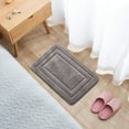 thumbnail image 3 of KQJQS Bathroom Rug Mat, Super Soft and Water Absorbent Microfiber Bath Rugs, Non-Slip Shaggy Bath Mats, Carpet for Tub Shower Bath Room Machine Wash Dry, 16" x 24",Light Brown, 3 of 5
