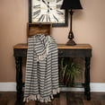 thumbnail image 2 of Nassau Collection Beige and Black Handloom Throw Blanket 52" x 67", 2 of 5