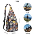 thumbnail image 3 of Crossbody Sling Bag for Men with Adjustable Shoulder Strap Shoulder Backpack Chest Bag Crossbody Bag for Travel Sushi, 3 of 4