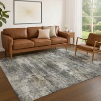 Addison Rugs Chantille Indoor/Outdoor Transitional Abstract Gray Machine Washable Rectangle Rug, 10' x 14'