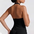 thumbnail image 5 of zbxnLI Women's Slim Yoga Tank Top Summer Fashion Solid Color Sleeveless Athletic Workout Running Tops for Womens, 5 of 7