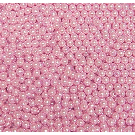 JOLLY STORE Crafts Pink Pearl 6mm Round Beads