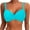 Blue, variant on Women Underwire Bikini Top - Push Up Swimsuit Top Bra Padded Bathing Suit 2026 Front Design Swimwear Blue, Size XL
