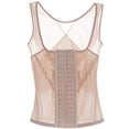 thumbnail image 5 of Corsé de encaje moldeador para el cuerpo, ropa interior posparto que sujeta el pecho y el abdomen, corsé fino de talla grande para mujer con hebilla de seis botones, 5 of 5