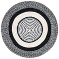 thumbnail image 2 of Safavieh Braided Dervla Striped Reversible Area Rug, Black/Ivory, 4' x 4' Round, 2 of 7