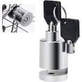 thumbnail image 1 of candado de seguridad para rueda de aleación de zinc con 2 candados para minibicicleta, rotor de freno de disco para motocicleta, bicicleta, ATV, scooter (plata) JFHHH pequeña, 1 of 5