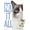 Premium Poster & Push Pin Bundle, variant on Grumpy Cat - Blue Wall Poster, 14.725" x 22.375", Framed