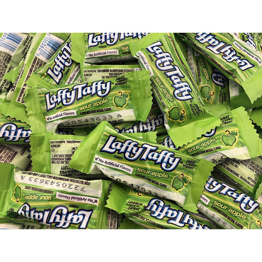 Wonka Laffy Taffy Sour Apple Flavor (Pack of 2 Pounds)