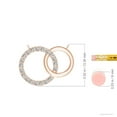 thumbnail image 3 of Angara Natural Diamond Necklace - Interlocking Diamond Circle Necklace in 14K Rose Gold for Women, 3 of 8