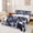 Blue 01, variant on Feelyou Ruby Football Twin Sheets for Boys, Grid Sport Helmet Bedding, Black Red, 3-Piece, 1 Flat Sheet, 1 Fitted Sheet and 1 Pillowcase