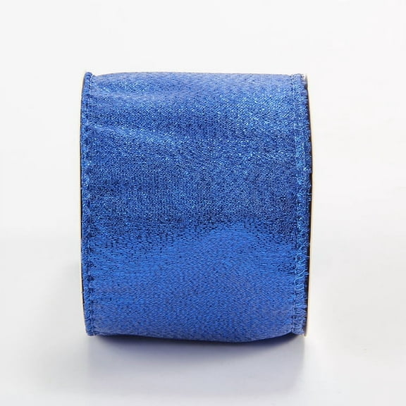 Royal Blue Wired Ribbon for Christmas Tree Wreath Decoration Home Décor Gift Wrapping Crafts Sewing, 6.3cm* 10 Yards