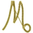 thumbnail image 2 of "M" Initial Pin Brooch Large Script Gold Tone Rope Ladies Adult Female Women, 2 of 2
