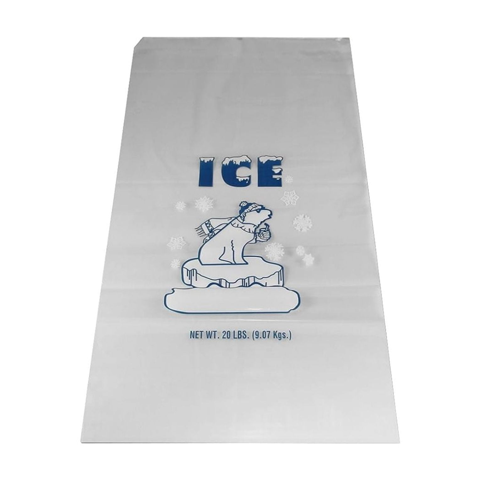 HTYSUPPLY 361802715 Drawstring Ice Bag, Polar Bear, 20 lb, 26" x 14" (Pack of 250)