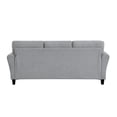 thumbnail image 2 of Miekor Furniture Modern Sofa Dark Gray Textured Fabric Upholstered Rounded Arms Attached Cushions Transitional Living Room Furniture W5U750, 2 of 8