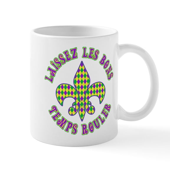 CafePress - French Mardi Gras Mug - 11 oz Ceramic Mug - Novelty Coffee Tea Cup