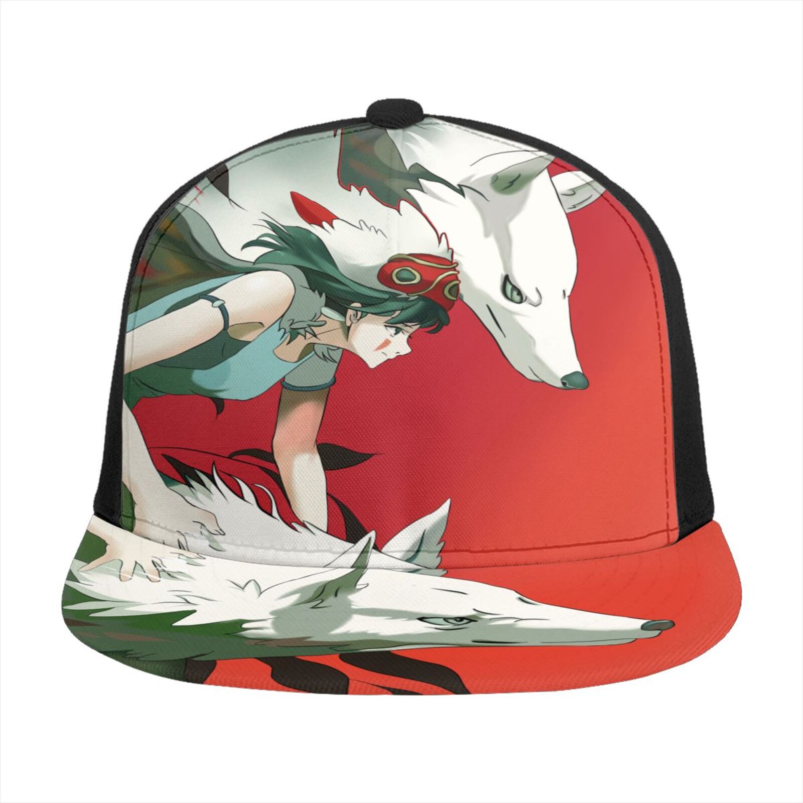 Flat Bill Brim Adjustable Baseball Cap 