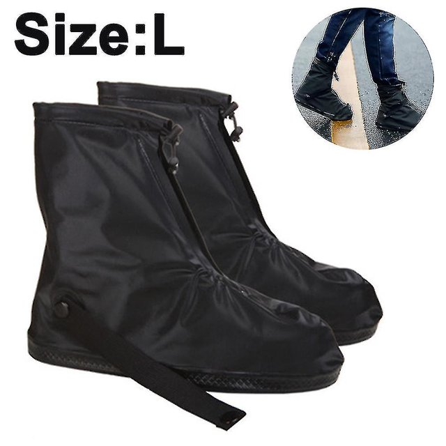 Waterproof Shoe Cover Rain Boot Galoshes With Zipper And Reflector