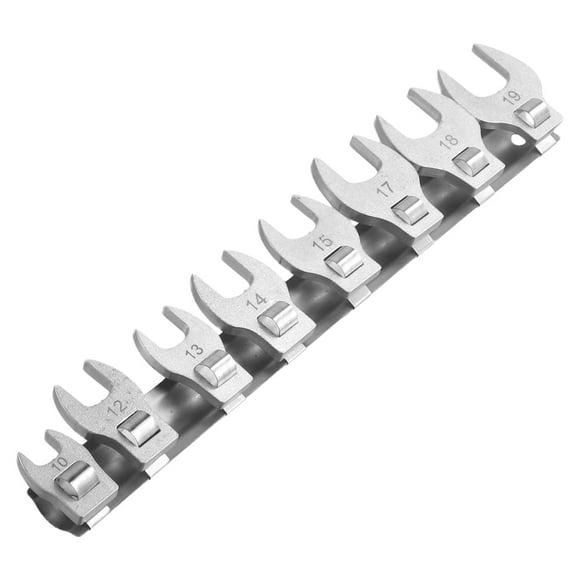 8Pcs 3/8 Inch Drive Crowfoot Wrench 10 to 19mm Metric Foot Open End Spanner