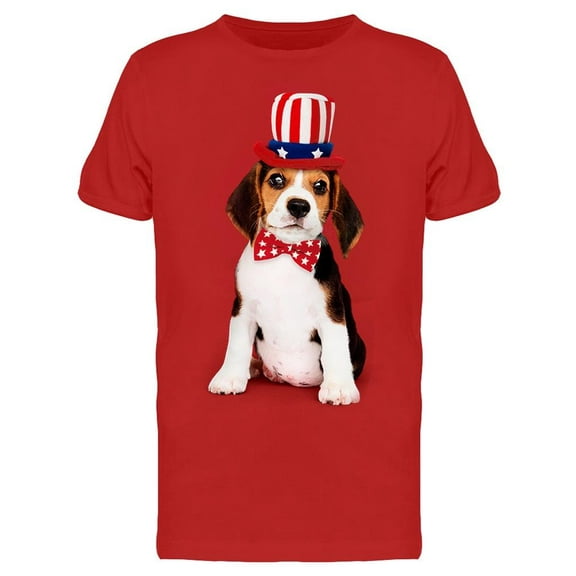 Uncle Sam Beagle T-Shirt Men -Image by Shutterstock, Male Medium
