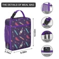 thumbnail image 3 of Boho Lunch Box for Men – Reusable Insulated Small Lunch Bag with Vintage Tribal Geometric Design, Portable Cooler Tote for Work, School, Picnic & Travel, Leakproof & Easy to Clean, 3 of 5