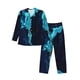 thumbnail image 1 of Balery Blue Marble And Gold Pijama para Hombre de Dos Piezas con Manga Larga, Conjunto de Dormir y Descanso Suave con Bolsillos-Large, 1 of 7
