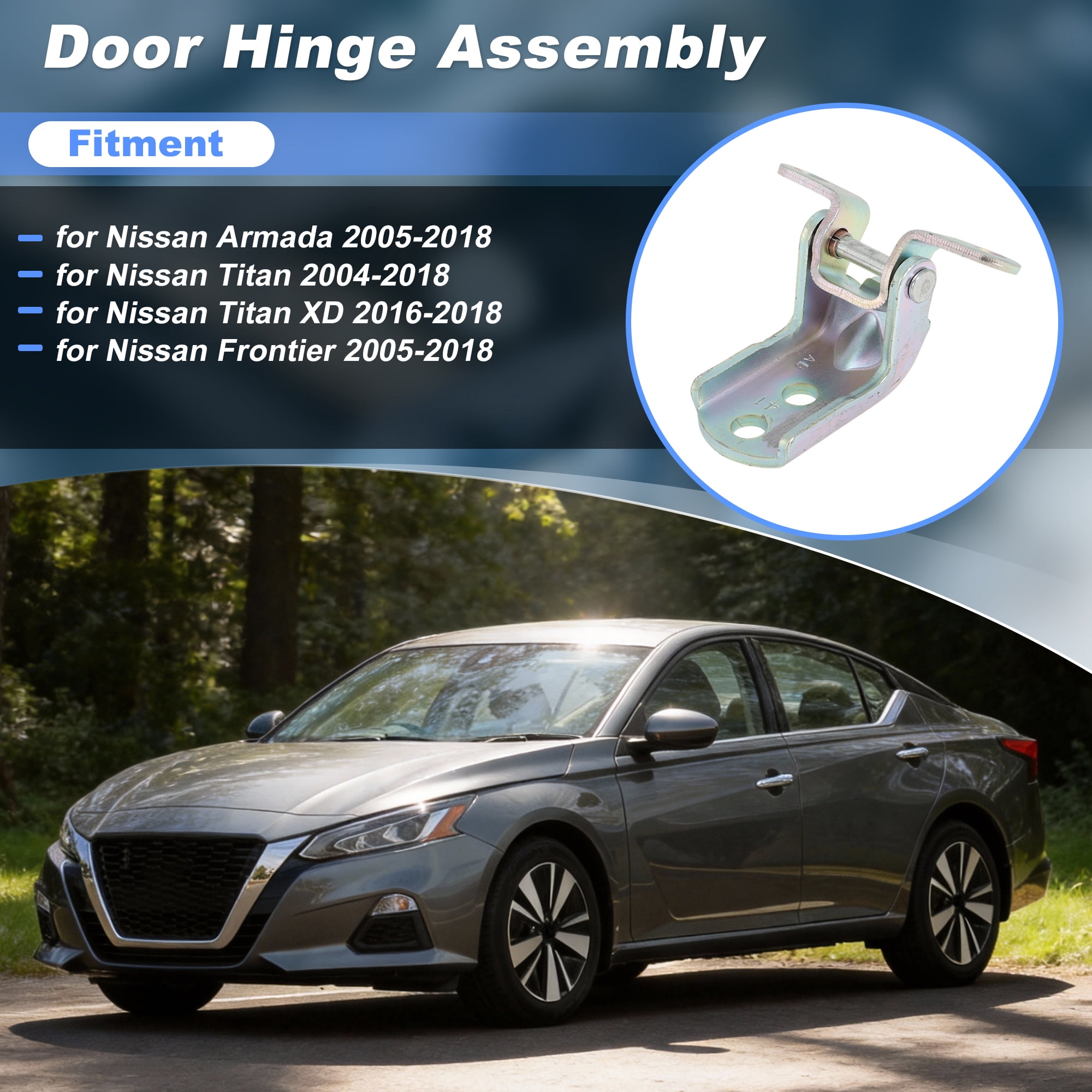 Unique Bargains Front Left Door Hinge Assembly for Nissan Armada Titan 2005-2018