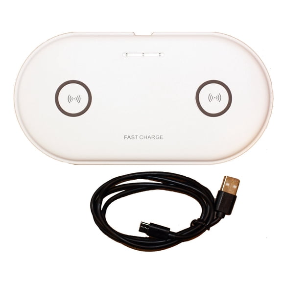 Cargador inalámbrico Lunasea Dual Qi Charge Pad alimentado por USB