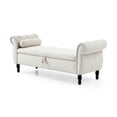 thumbnail image 2 of Soft Sponge Upholstered Storage Stool | Comfortable to Sit On, Adds Luxury to Any Room, 2 of 2