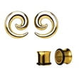 thumbnail image 3 of Paire de Cônes en Acier Sans Soudure en Titane avec Bouchons d'Oreilles, 3 of 10